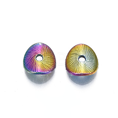 Rack Plating Rainbow Color Alloy Beads PALLOY-S180-352-1