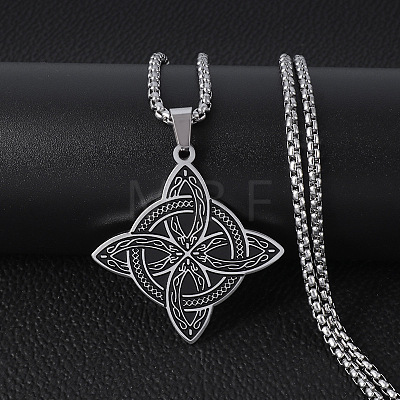 Viking Triskelion Knot 201 Stainless Steel Pendant Necklaces for Men FS-WG900AF-01-1