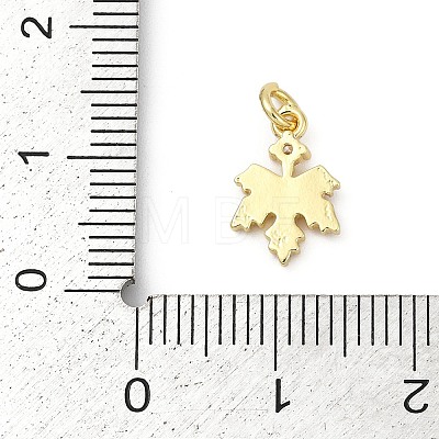 Brass Micro Pave Cubic Zirconia with Enamel Charms KK-G526-08G-1