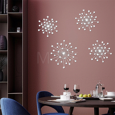 4Pcs Iron & Acrylic Wall Decorations AJEW-WH0871-55P-1