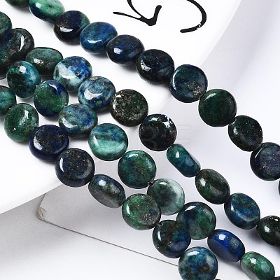 Natural Chrysocolla and Lapis Lazuli Beads Strands G-N330-032B-01-1