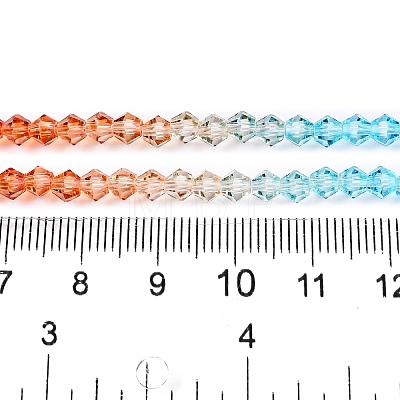 Gradient Color Baking Painted Glass Bead Strands DGLA-A039-T4mm-A016-1