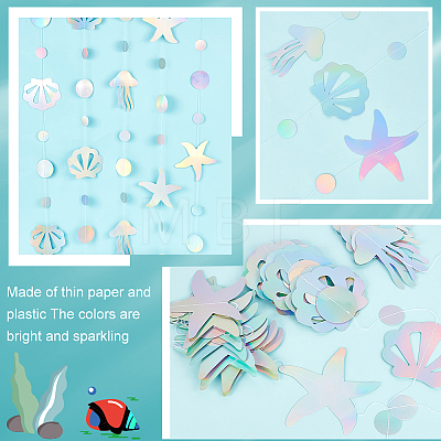   3 Bags 3 Style Paper Under the Sea Garland DIY-PH0009-98-1