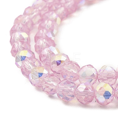 Baking Painted Transparent Glass Beads Strands DGLA-A034-J6mm-B06-1