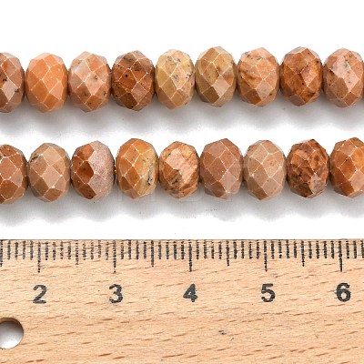 Natural Orange Sesame Jasper Beads Strands G-Z111-A41-1