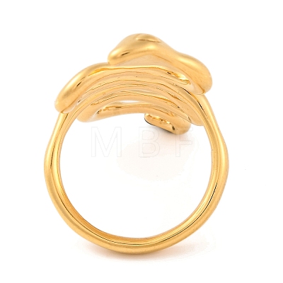 Ion Plating(IP) 304 Stainless Steel Snake Wrap Cuff Finger Rings for Women RJEW-S414-60B-G-1