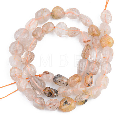 Natural Rutilated Quartz Beads Strands G-S359-164-1