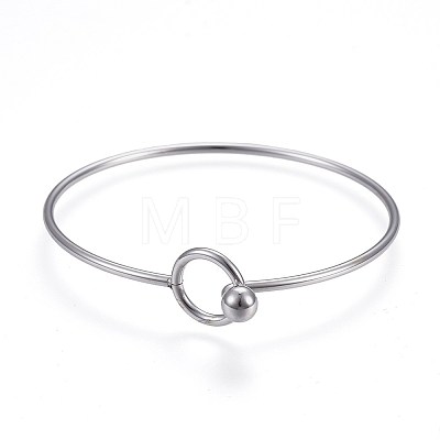 304 Stainless Steel Bangles BJEW-F354-11-1