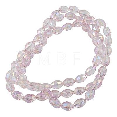 Electroplate Glass Beads X-GC885Y-6-1