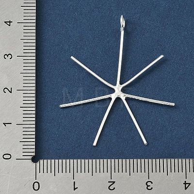 925 Sterling Silver 6 Claw Prongs Pendant Blank Cabochon Settings STER-D310-01S-1