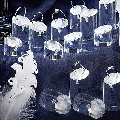 14Pcs 7 Styles Acrylic Ring Displays RDIS-FG0001-32-1