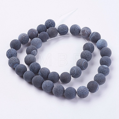 Natural Weathered Agate Beads Strands X-G-G589-10mm-07-1
