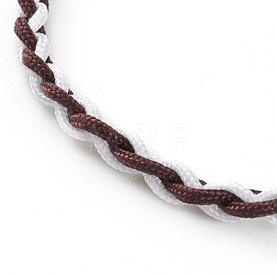 Adjustable Two Tone Nylon Cord Braided Bracelets BJEW-JB05850-04-1