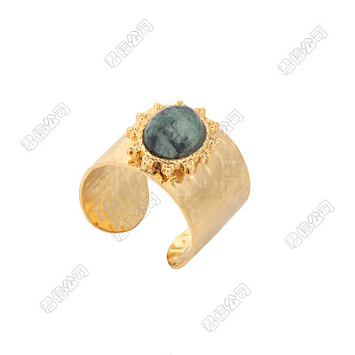 Oval Natural Labradorite Finger Rings WG460C0-01-1