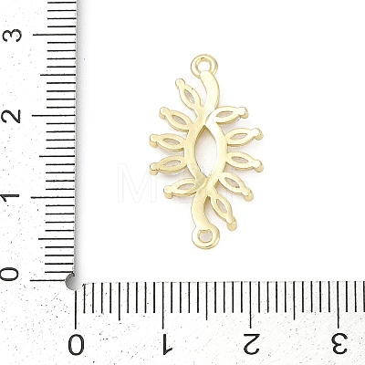 Brass Clear Cubic Zirconia Connector Charms KK-Z094-06G-04-1