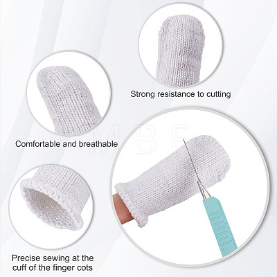 Gorgecraft 40Pcs Cotton Yarn Finger Sleeves AJEW-GF0006-03-1