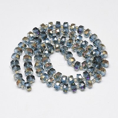 Electroplate Glass Beads Strands EGLA-Q083-10mm-A08-1