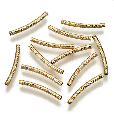 Brass Curved Tube Beads X-KK-R112-033A-NF-1