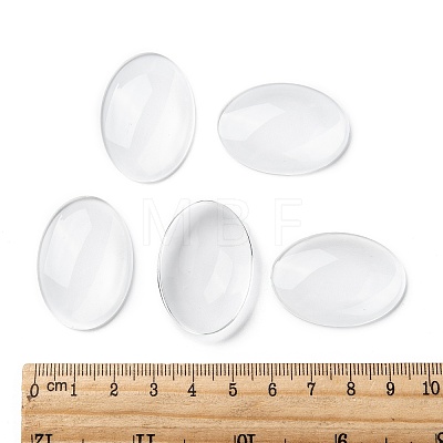 Transparent Oval Glass Cabochons LS-GGLA-R022-35x25-1