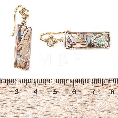 Brass Micro Pave Clear Cubic Zirconia Dangle Earrings EJEW-JE06949-1
