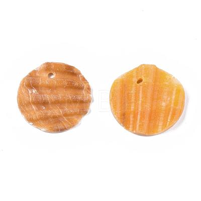 Natural Scallop Shell Beads BSHE-S122-1