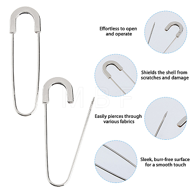 24Pcs Alloy Safety Pin Brooches JEWB-HS0001-03P-1