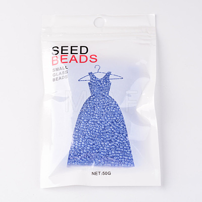 Cornflower Blue 11/0 Grade A Round Glass Seed Beads X-SEED-Q011-F513-1