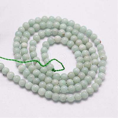 Natural Amazonite Beads Strands G-N0197-02-3mm-1