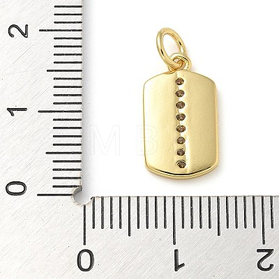 Rack Plating Brass Micro Pave Cubic Zirconia Pendants KK-K392-03G-03-1