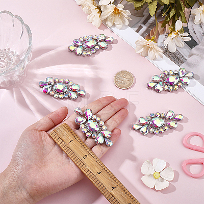 6Pcs Glass Rhinestone DIY-WR0001-11B-1