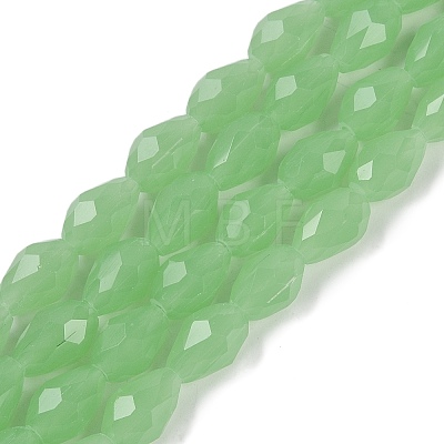 Electroplate Imitation Jade Glass Beads Strands GLAA-N005-J4mm-D04-1