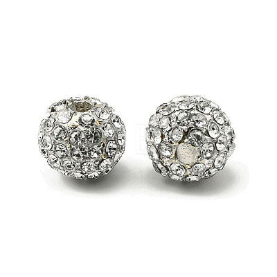 Alloy Rhinestone Beads X-RB-A034-10mm-A01S-1
