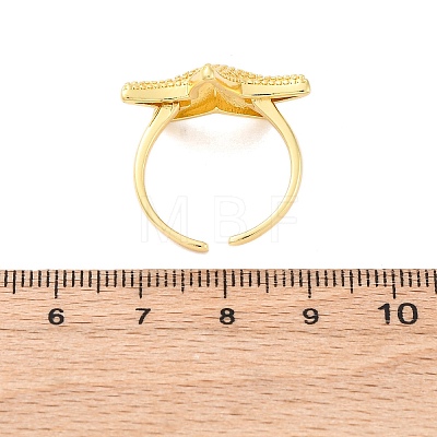 Brass Cuff Rings for Women RJEW-U047-01G-1