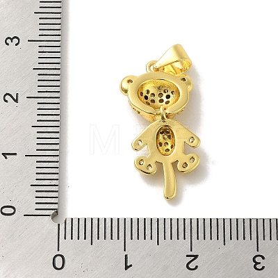 Brass Micro Pave Cubic Zirconia Pendants KK-Z042-16G-03-1