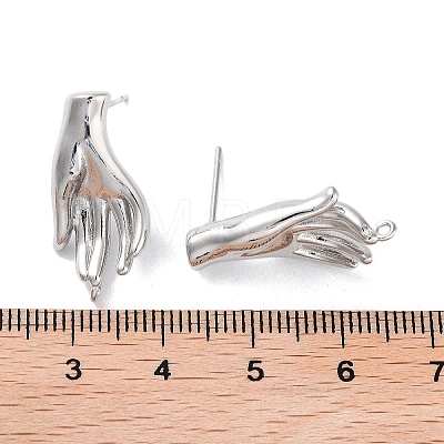 Brass Stud Earring Findings KK-E107-10P-1