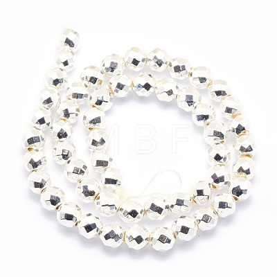 Electroplate Non-magnetic Synthetic Hematite Beads Strands G-L485-03C-S-1