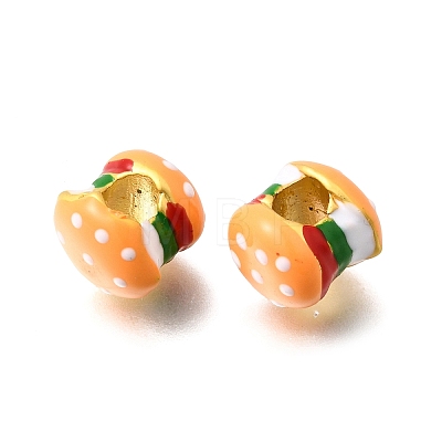 Alloy Enamel European Beads MPDL-F020-10A-MG-1