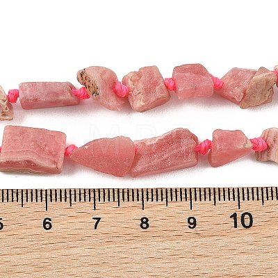 Raw Rough Natural Rhodonite Beads Strands G-D101-A02-1