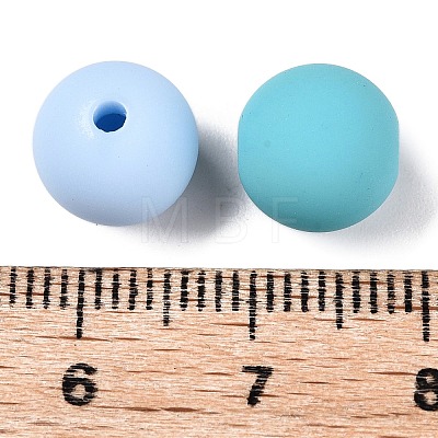 Rubberized Style Imitated Silicone Acrylic Beads MACR-T048-01C-12-1