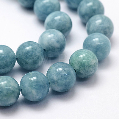 Natural White Jade Imitation Amazonite Beads Strands X-G-F364-16-8mm-1