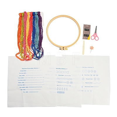 DIY Embroidery Stitches Practice Kit for Beginners DIY-NH0006-01A-1