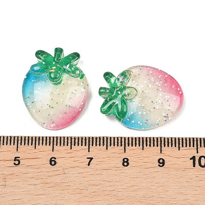Fruit Theme Transparent Resin Cabochons RESI-XCP0002-64A-1