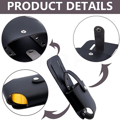 PU Leather Tape Measure Holder for Belt TOOL-WH0059-080C-1