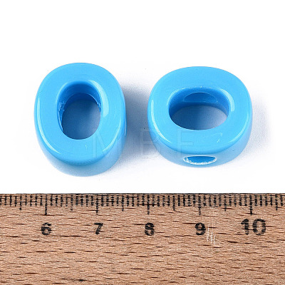 Opaque Acrylic European Beads OACR-M027-01O-07-1