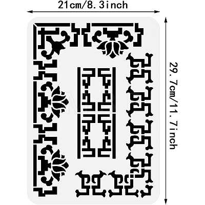 Plastic Drawing Painting Stencils Templates DIY-WH0396-0142-1