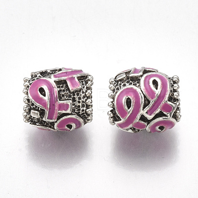 Alloy Enamel European Beads MPDL-R036-18A-1-1