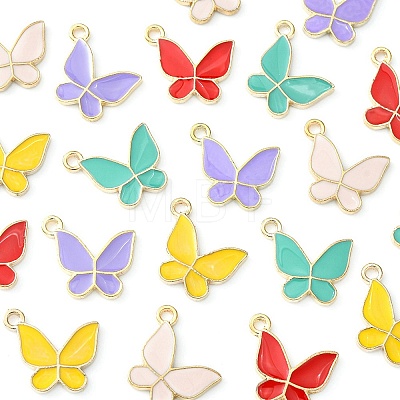 20Pcs 5 Colors Alloy Enamel Pendants ENAM-YW0002-99-1