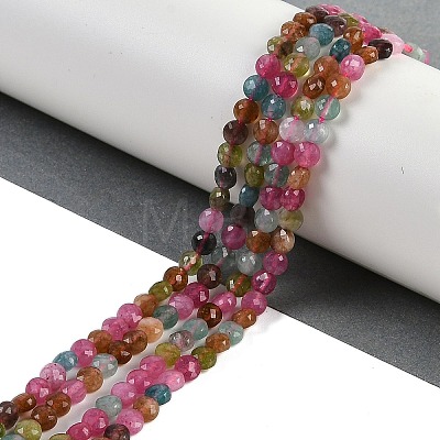 Natural White Jade Imitation Tourmaline Beads Strands G-H062-B01-01-1