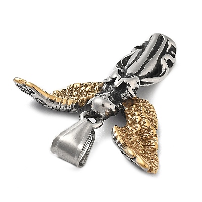 304 Stainless Steel Pendants STAS-V008-12AS-1