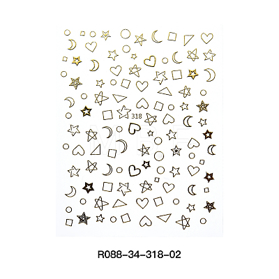 Metal Nail Decals Stickers MRMJ-R088-34-318-02-1